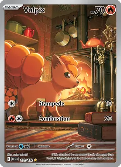 Vulpix — Mega Evolution #138, 2025. Illustrated by saino misaki.