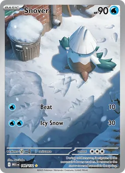 Snover — Mega Evolution #140, 2025. Illustrated by Nurikabe.