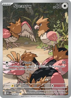 Spearow — Mega Evolution #151, 2025. Illustrated by MINAMINAMI Take.