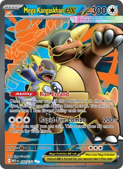 Mega Kangaskhan ex — Mega Evolution #164, 2025. Illustrated by 5ban Graphics.