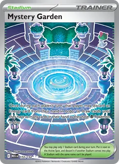 Mystery Garden — Mega Evolution #172, 2025. Illustrated by AYUMI ODASHIMA.