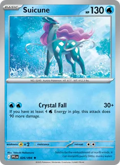 Suicune — Phantasmal Flames #026, 2025. Illustrated by Takeshi Nakamura.