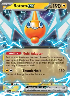 Rotom ex — Phantasmal Flames #029, 2025. Illustrated by 5ban Graphics.