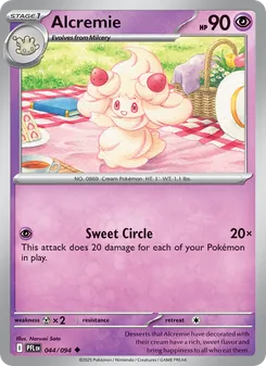 Alcremie — Phantasmal Flames #044, 2025. Illustrated by Narumi Sato.