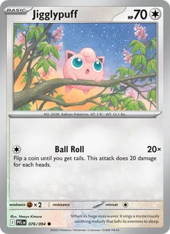 Jigglypuff — Phantasmal Flames #076, 2025. Illustrated by Naoyo Kimura.