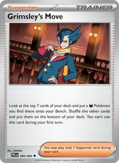 Grimsley's Move — Phantasmal Flames #090, 2025. Illustrated by GIDORA.
