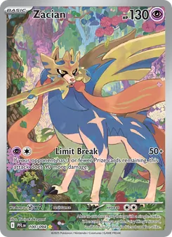 Zacian — Phantasmal Flames #100, 2025. Illustrated by Yoriyuki Ikegami.