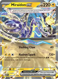 Miraidon ex — Ascended Heroes #073, 2026. Illustrated by 5ban Graphics.