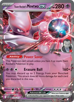 Team Rocket's Mewtwo ex — Ascended Heroes #079, 2026. Illustrated by aky CG Works.