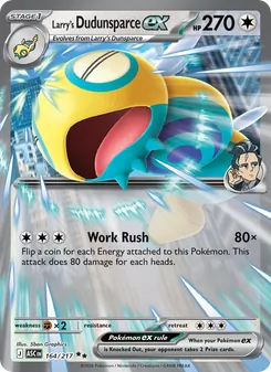 Larry's Dudunsparce ex — Ascended Heroes #164, 2026. Illustrated by 5ban Graphics.
