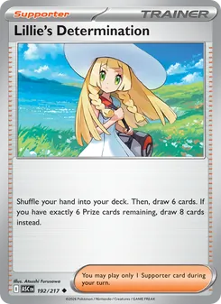 Lillie's Determination — Ascended Heroes #192, 2026. Illustrated by Atsushi Furusawa.