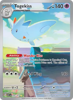 Togekiss — Ascended Heroes #235, 2026. Illustrated by satoma.