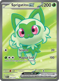 Sprigatito ex — Ascended Heroes #251, 2026. Illustrated by 5ban Graphics.