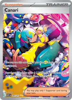 Canari — Ascended Heroes #291, 2026. Illustrated by kantaro.