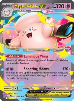 Mega Clefable ex — Perfect Order #031, 2026. Illustrated by aky CG Works.