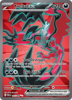 Yveltal ex — Perfect Order #105, 2026. Illustrated by 5ban Graphics.