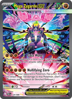 Mega Zygarde ex — Perfect Order #120, 2026. Illustrated by kantaro.
