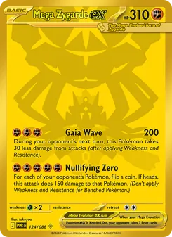Mega Zygarde ex — Perfect Order #124, 2026. Illustrated by takuyoa.