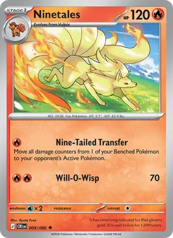 Ninetales — Chaos Rising #009, 2026. Illustrated by Ryuta Fuse.