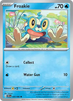 Froakie — Chaos Rising #020, 2026. Illustrated by Kariya.