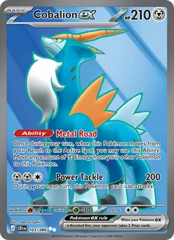 Cobalion ex — Chaos Rising #103, 2026. Illustrated by 5ban Graphics.