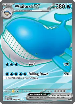 Wailord ex — Pitch Black #097, 2026. Illustrated by 5ban Graphics.