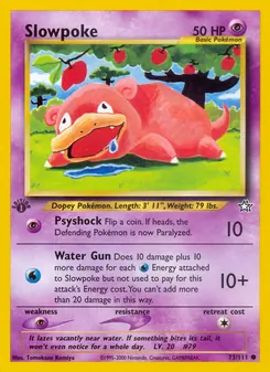 Slowpoke — Neo Genesis #73, 2000. Illustrated by Tomokazu Komiya.