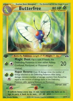 Butterfree — Neo Discovery #19, 2001. Illustrated by Atsuko Nishida.