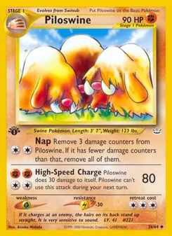Piloswine — Neo Revelation #36, 2001. Illustrated by Atsuko Nishida.