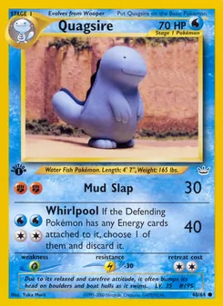 Quagsire — Neo Revelation #48, 2001. Illustrated by Yuka Morii.
