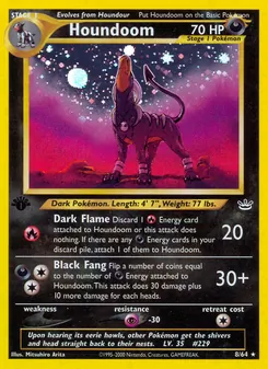 Houndoom — Neo Revelation #8, 2001. Illustrated by Mitsuhiro Arita.