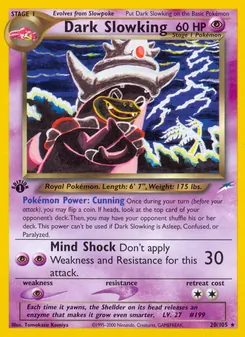 Dark Slowking — Neo Destiny #20, 2002. Illustrated by Tomokazu Komiya.