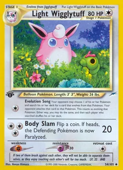 Light Wigglytuff — Neo Destiny #54, 2002. Illustrated by Naoyo Kimura.