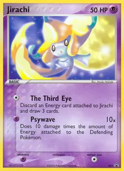 Jirachi — Nintendo Black Star Promos #21, 2003. Illustrated by Atsuko Nishida.