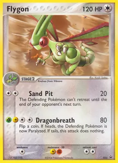 Flygon — Nintendo Black Star Promos #25, 2003. Illustrated by Kouki Saitou.
