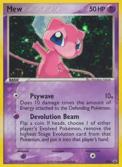 Mew — Nintendo Black Star Promos #40, 2003. Illustrated by Masakazu Fukuda.