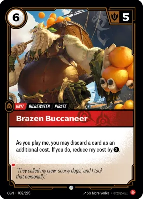 Brazen Buccaneer, Riftbound card OGN-002/298 from Origins