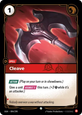Cleave, Riftbound card OGN-004/298 from Origins