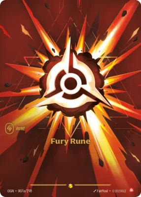 Fury Rune, Riftbound card OGN-007a/298 from Origins