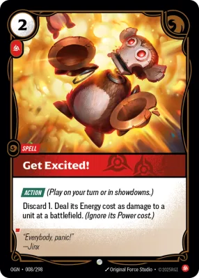 Get Excited!, Riftbound card OGN-008/298 from Origins