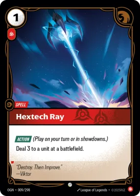 Hextech Ray, Riftbound card OGN-009/298 from Origins