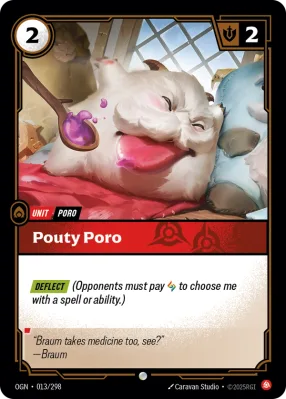 Pouty Poro, Riftbound card OGN-013/298 from Origins