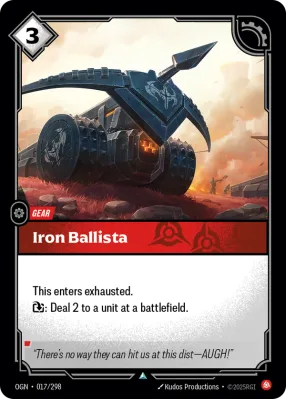 Iron Ballista, Riftbound card OGN-017/298 from Origins
