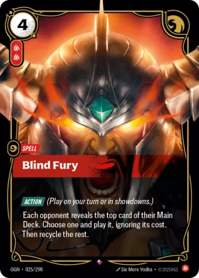 Blind Fury, Riftbound card OGN-025/298 from Origins