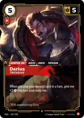 Darius, Riftbound card OGN-027/298 from Origins