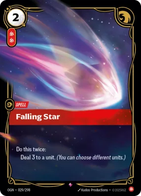 Falling Star, Riftbound card OGN-029/298 from Origins
