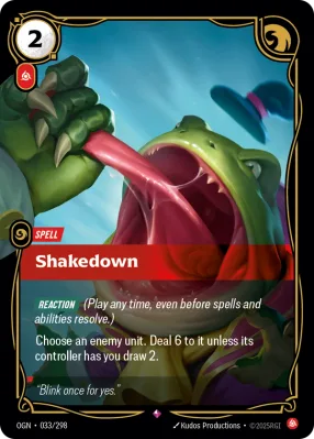 Shakedown, Riftbound card OGN-033/298 from Origins