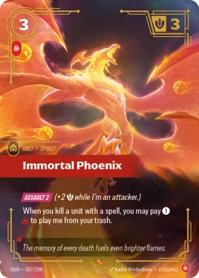 Immortal Phoenix, Riftbound card OGN-037/298 from Origins