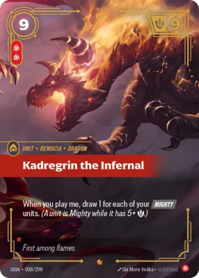 Kadregrin the Infernal, Riftbound card OGN-038/298 from Origins