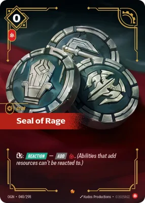 Seal of Rage, Riftbound card OGN-040/298 from Origins